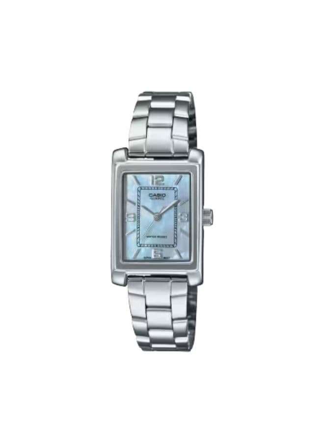 Casio Women's Watch, Analog Display and Stainless Steel Strap - LTP-1234DS-2ADF