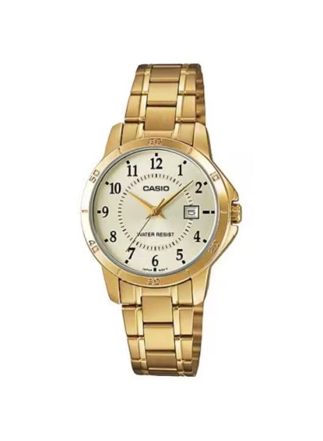Casio Women's Watch, Analog Display and Stainless Steel Strap - LTP-V004G-9BUDF