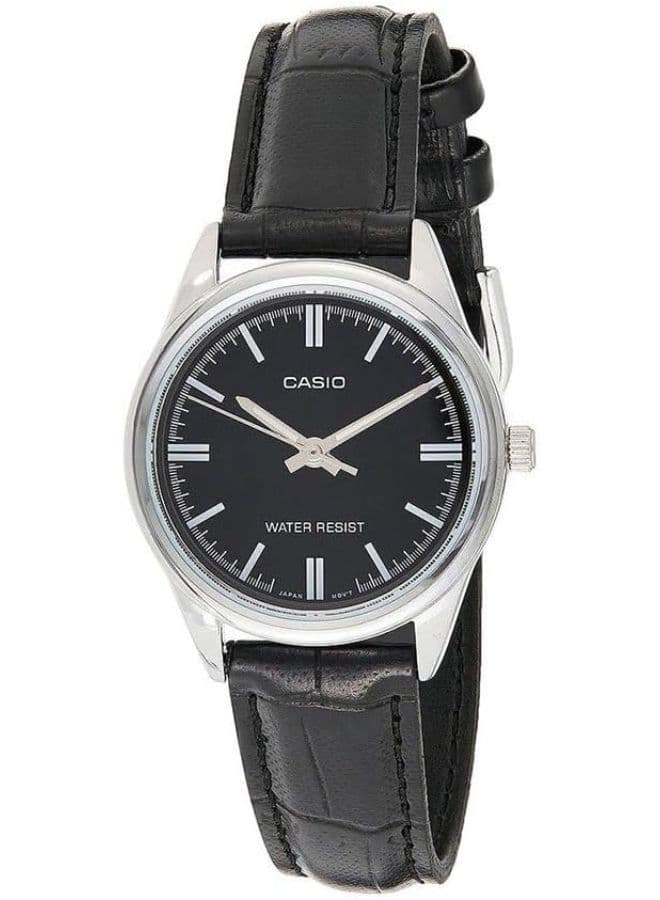 Casio Women's Watch, Analog Display and Leather Strap - LTP-V005L-1AUDF