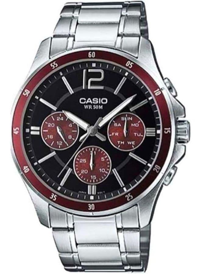 Casio Men's Watch, Analog Display and Stainless Steel Strap - MTP-1374D-5A