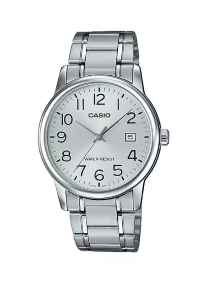 Casio Men's Watch, Analog Display and Stainless Steel Strap - MTP-V002D-7B