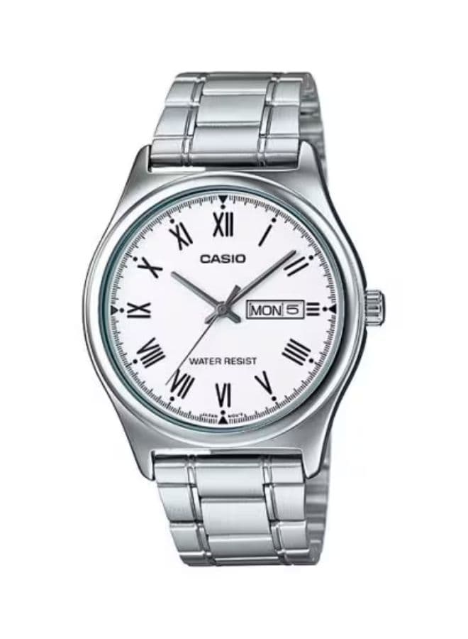 Casio Men's Watch, Analog Display and Stainless Steel Strap - MTP-V006D-7B