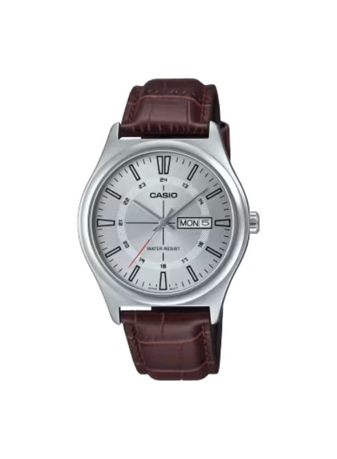 Casio Men's Watch, Analog Display and Leather Strap - MTP-V006L-7CUDF