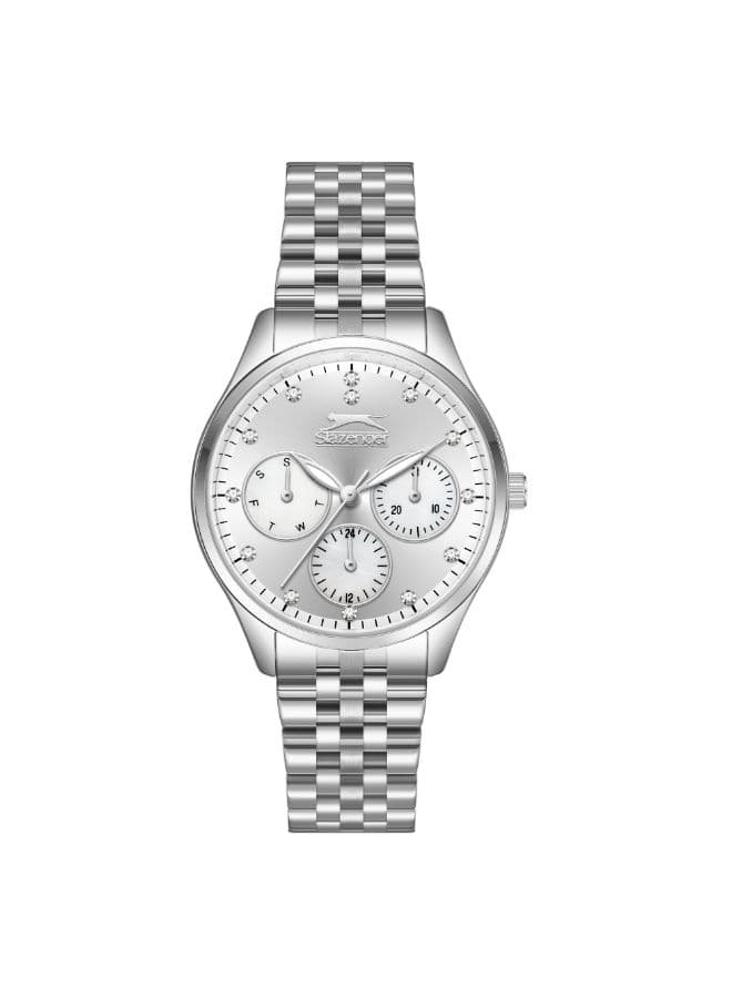 Slazenger Women's Watch, Multi Function Display and Metal Strap - SL.9.2404.4.01