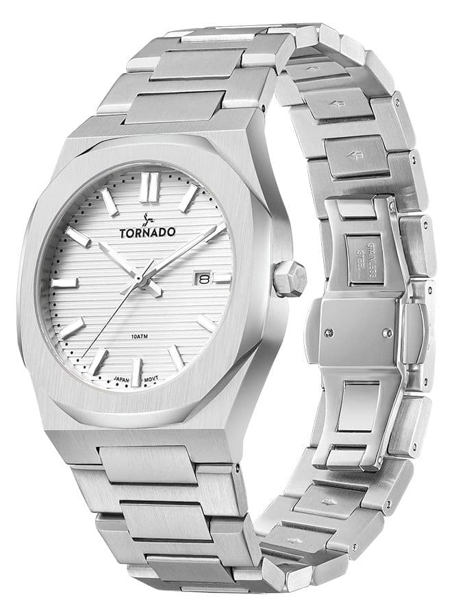Tornado Men's Stainless Steel Analog watch with Additional Straps, 40mm, T23006C-XBXB-S