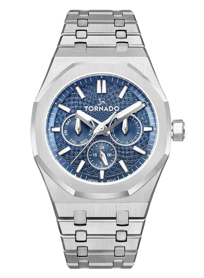 Tornado Aurora Nova Men's Miyota 6P29 Movement Watch, Multi Function Display and Stainless Steel Strap - T23104-SBSL