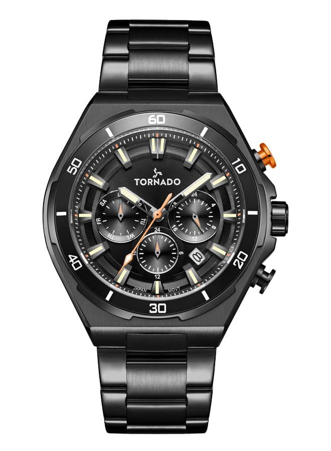 Tornado Stellar X Men's JP25 Movement Watch, Multi Function Display and Stainless Steel Strap - T24104-BBBB