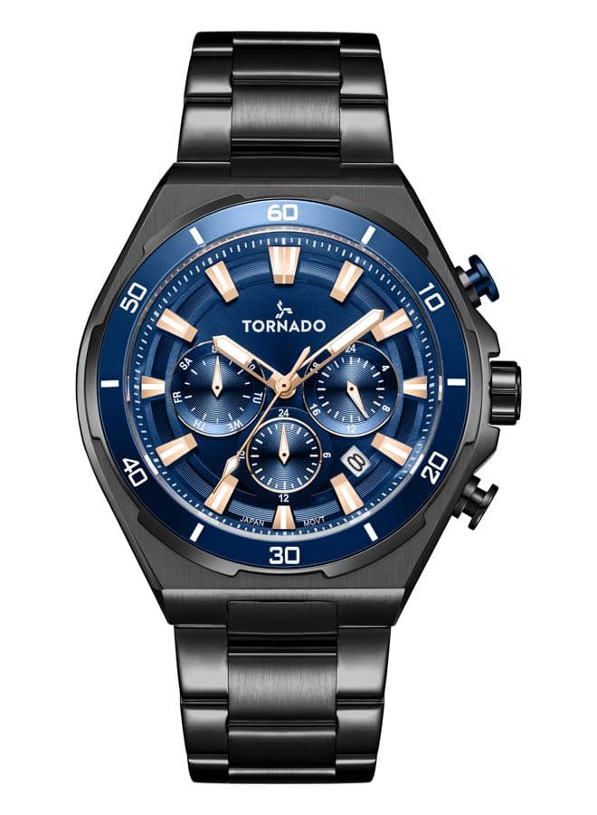 Tornado Stellar X Men's JP25 Movement Watch, Multi Function Display and Stainless Steel Strap - T24104-BBBN