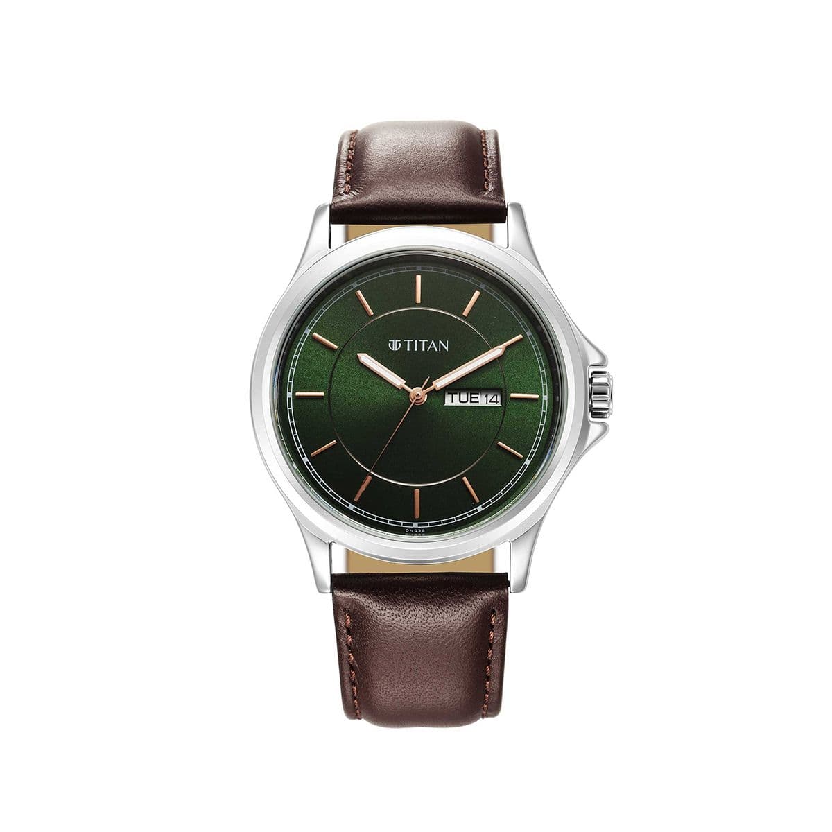 Titan Quartz Analog with Day and Date Green Dial Watch for Men