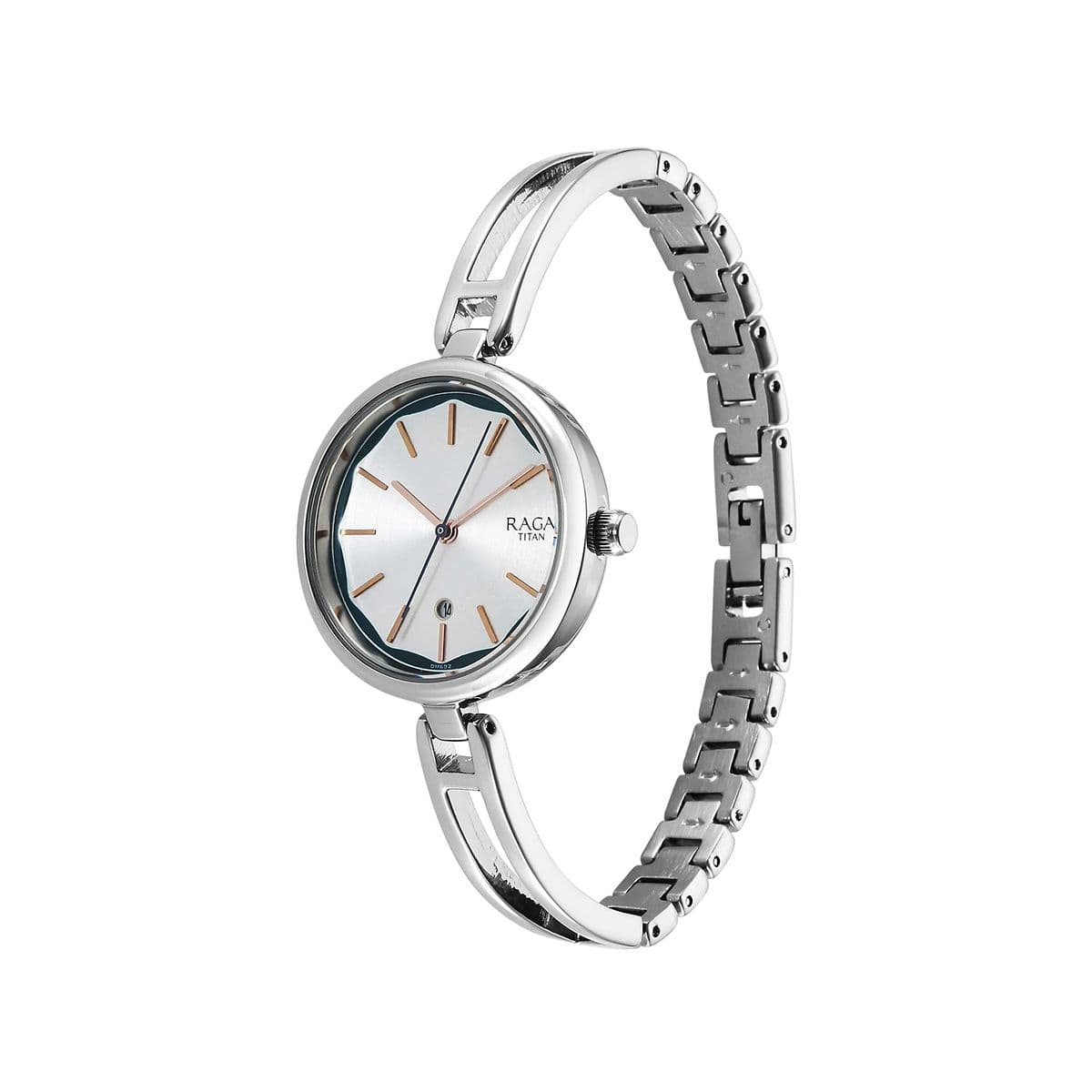 Titan Raga Viva Silver Dial Metal Strap Watch for Women
