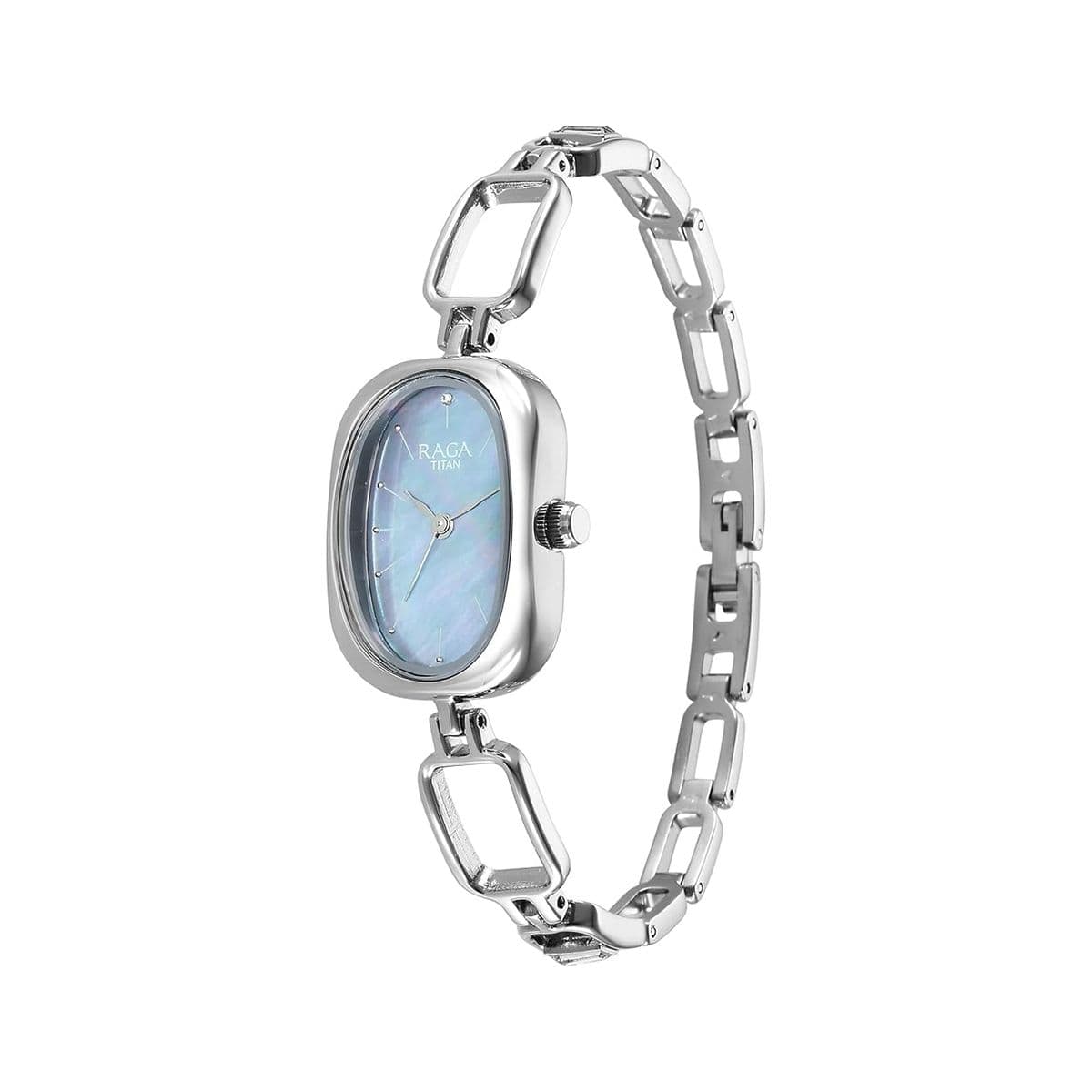 Titan Raga Viva Mother Of Pearl Dial Analog Metal Strap Watch for Women