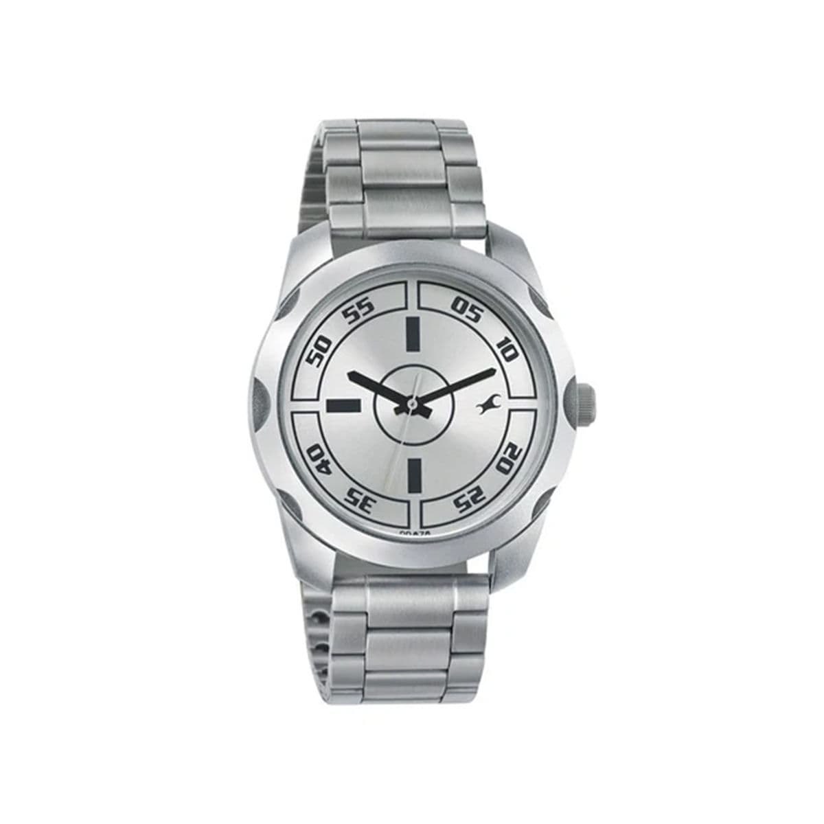 Fastrack Quartz Analog Silver Dial Stainless Steel Strap Watch for Guys