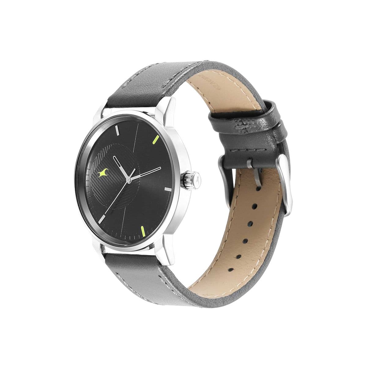 Fastrack Stunners Quartz Analog Blue Dial Leather Strap Watch for Guys