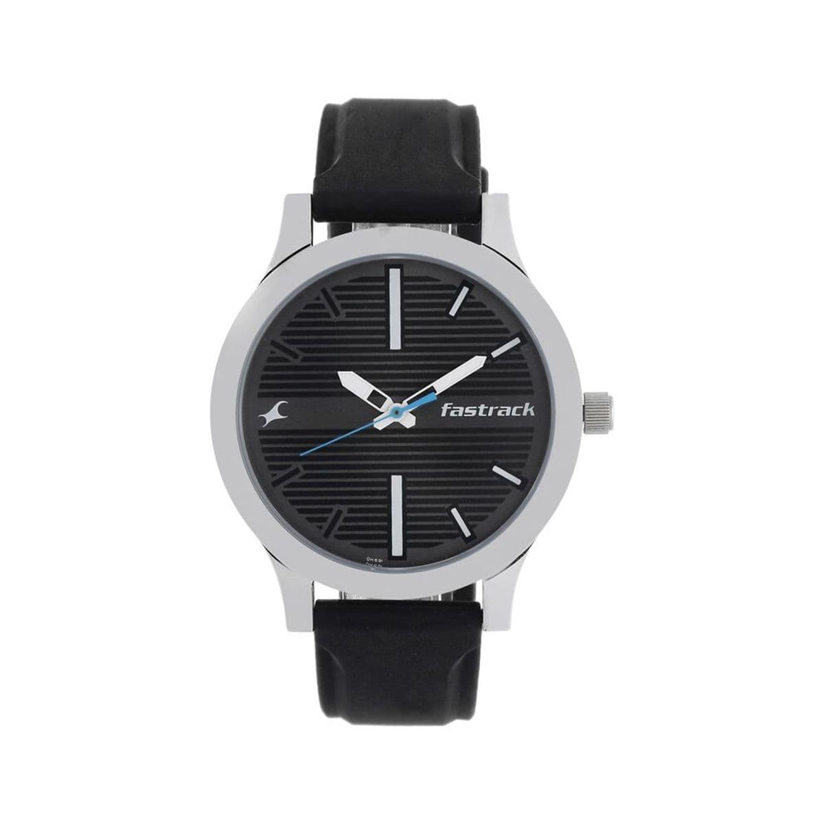 Fastrack Quartz Analog Grey Dial Silicone Strap Watch for Guys