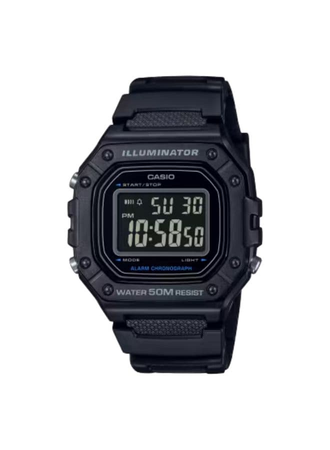 Casio Men's Watch, Digital Display and Resin Strap - W-218H-1BVDF