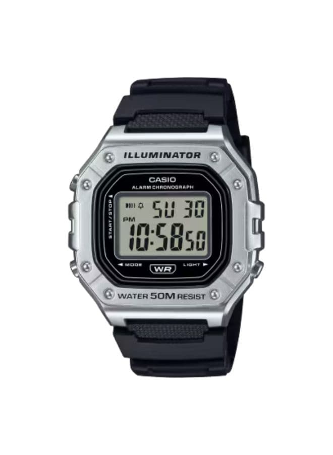 Casio Men's Watch, Digital Display and Resin Strap - W-218HM-7AVDF