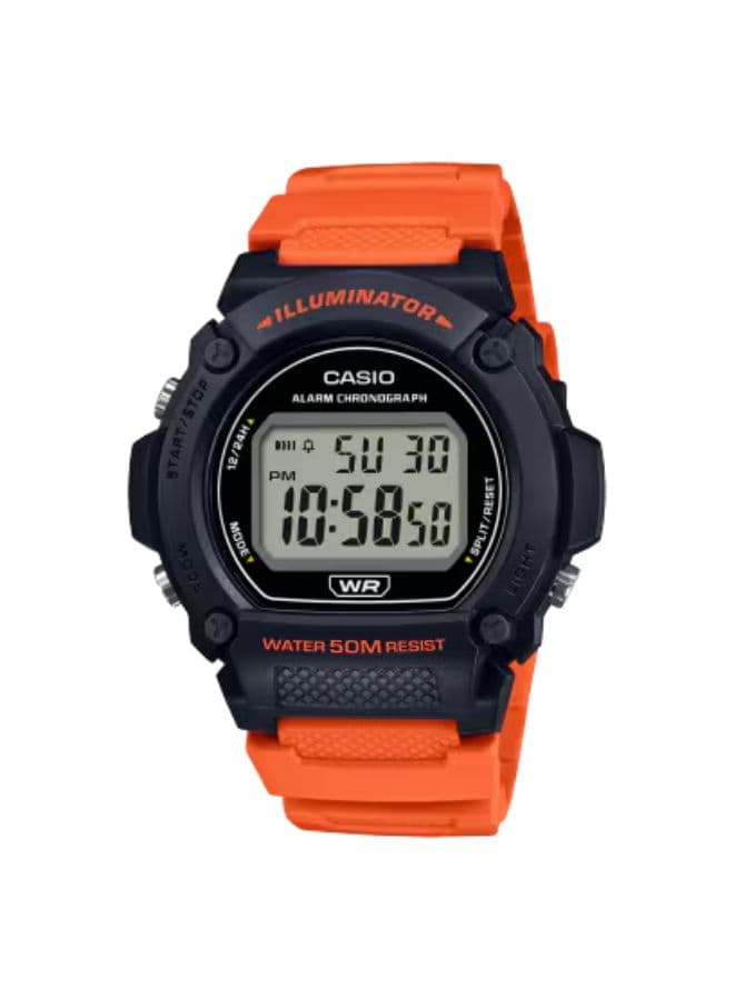 Casio Men's Watch, Digital Display and Resin Strap - W-219H-4AVDF