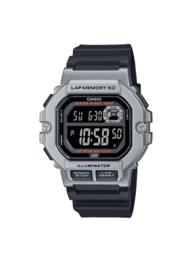 Casio Men's Watch, Digital Display and Resin Strap - WS-1400H-1BVDF