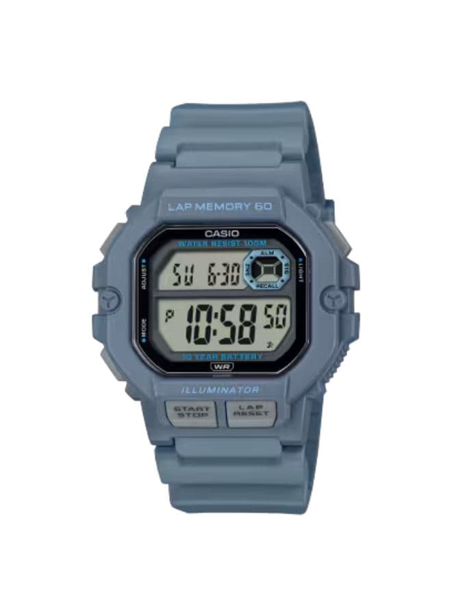 Casio Men's Watch, Digital Display and Resin Strap - WS-1400H-2AVDF