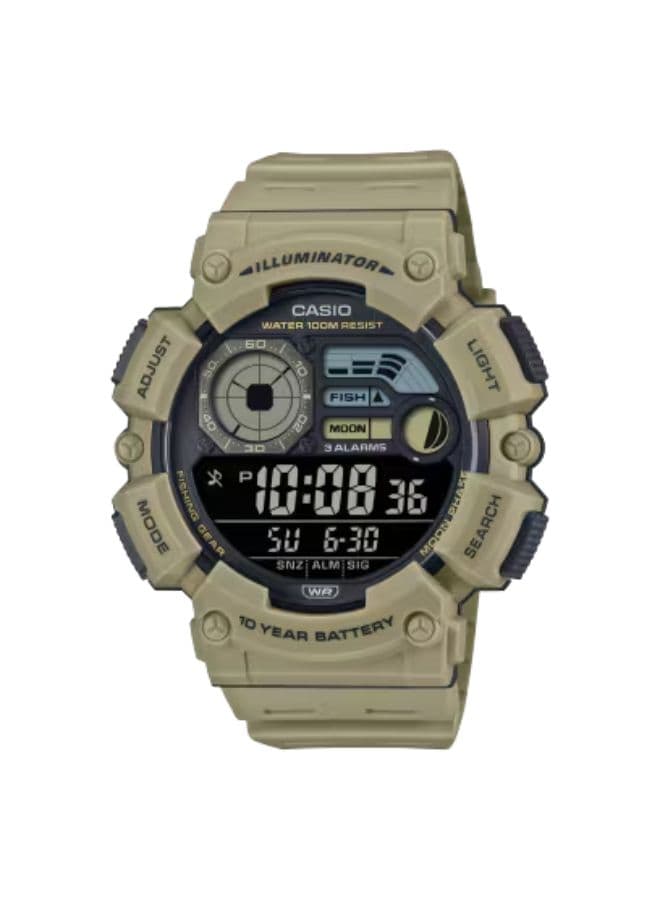 Casio Men's Watch, Digital Display and Resin Strap - WS-1500H-5BVDF